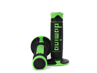 Domino rubber handvat "a260 rubber grip a260 black/green 120mm closed
