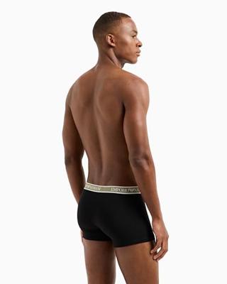 Armani boxershort 3-pack groen - zwart met logo print