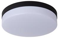 Lucide BISKIT - Plafonnière Badkamer - Ø 28 cm - LED - 1x18W 2700K - IP44 - Bewegingssensor - Zwart - thumbnail