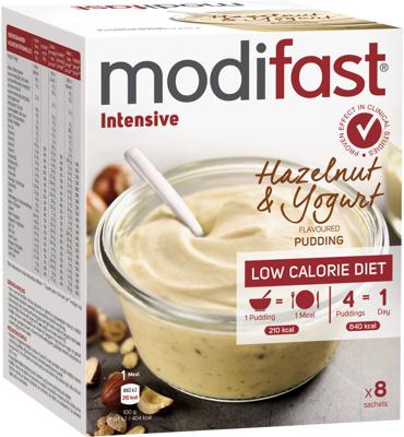 Modifast Intensive Hazeln.&yog. Flav.pudding 8x52g