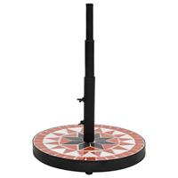 VidaXL Parasolvoet rond 12 kg terracotta wit - thumbnail