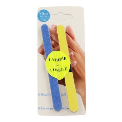 Vitry Nail Care Wooden Backed Nail Files 12cm Vijl Ref.86 6Stuks