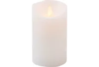 LED Rustiek stompkaars wit 7,5x12,5cm - thumbnail