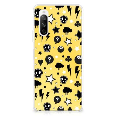 Silicone Back Case Sony Xperia 10 III Punk Geel Silicone Back Case Sony Xperia 10 III Punk Geel