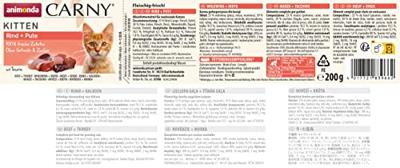 ANIMONDA Carny Kitten Beef with turkey - nat kattenvoer - 200g