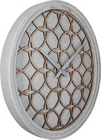 NeXtime ne-3212br wandklok dia. 39.5 cm, polyresin/hout, grijs - thumbnail