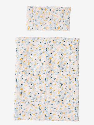 Deken + kussensloop pop van katoengaas roze Deken + kussensloop pop van katoengaas roze