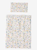 Deken + kussensloop pop van katoengaas roze - thumbnail