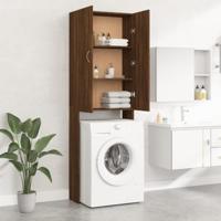 VidaXL Wasmachinekast 64x25,5x190 cm bruin eikenkleur - thumbnail