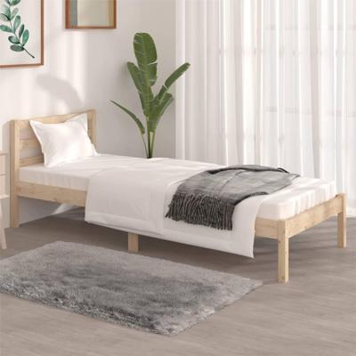 Bedframe massief grenenhout zwart 75x190 cm Small Single Bedframe massief grenenhout zwart 75x190 cm Small Single