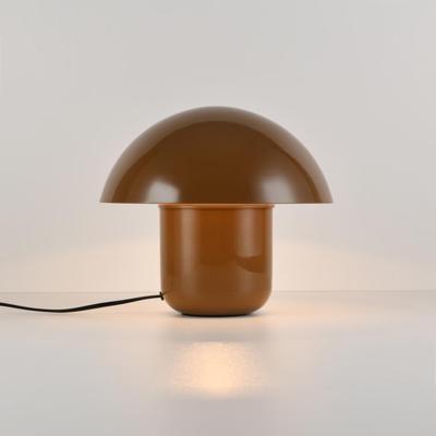 Tafellamp Javera caramello - E14-fitting - Bruin - Mushroomlamp - Paddenstoel - IP20 voor binnen - Metaal