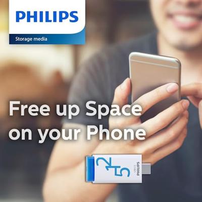 Usb stick 3.2 philips click usb-c 512gb blauw Usb stick 3.2 philips click usb-c 512gb blauw