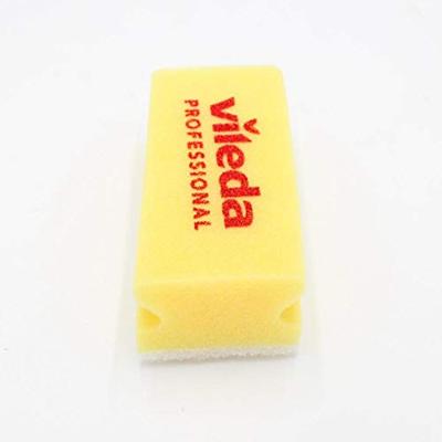 Vileda spons Glitzi Quattro, geel, pak van 10 stuks