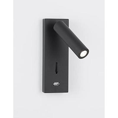 Lyora BedlampjeFuse zwart met usb - 9170102