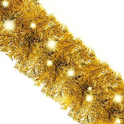 Kerstslinger met LED-lampjes 20 m goudkleurig - thumbnail