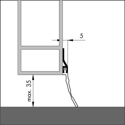 Ellen Dorpelprofiel ADS GL/2005 ZW 300 | Aluminium - 030300630