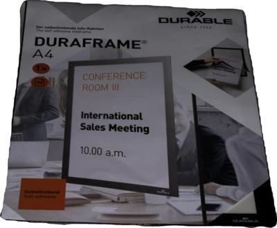 Durable Duraframe A4 zwart, in ophangbare etui Durable Duraframe A4 zwart, in ophangbare etui