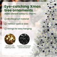 VidaXL Kunstmatig voorverlicht kerstboom met 300 led zilver 240 cm pet - thumbnail
