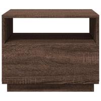 Salontafel met LED-verlichting 50x49x40 cm bruineikenkleurig - thumbnail
