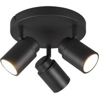 Mat Zwarte LED Plafondspot GU10 - Aluminium - IP44 Spatwaterdicht - thumbnail