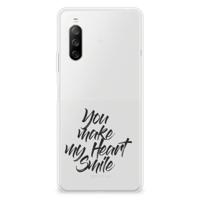 Sony Xperia 10 III | Siliconen hoesje | met naam Heart Smile - thumbnail