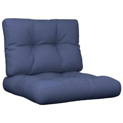 VidaXL Palletkussenset 60x40x12 cm stof marineblauw VidaXL Palletkussenset 60x40x12 cm stof marineblauw