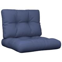 VidaXL Palletkussenset 60x40x12 cm stof marineblauw - thumbnail