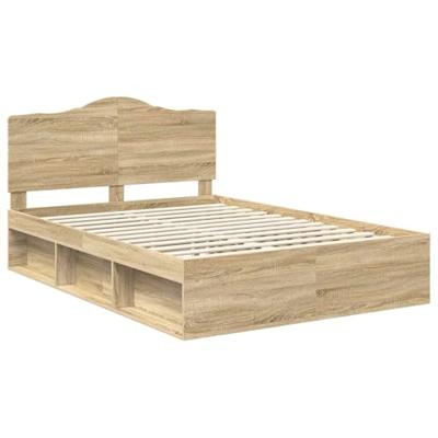 Bedframe met hoofdeinde Sonoma 140 x 190 cm Massief grenenhout