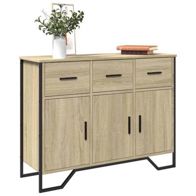 Dressoir 97x32,5x74,5 cm bewerkt hout sonoma eikenkleurig