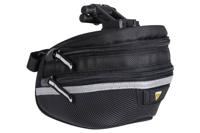Topeak zadeltas wp ii m, zwart, waterafstotend, polyester, adapter, 1,25l, quickclick, reflecterend, 152g - thumbnail