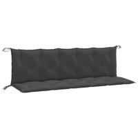 Tuinbankkussens 2 st 180x50x7 cm stof gemleerd antracietkleur - thumbnail