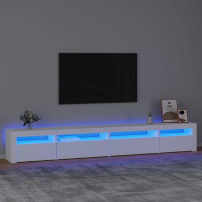 Tv-meubel met LED-verlichting 270x35x40 cm wit