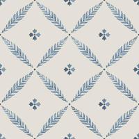 Dutch Wallcoverings Blomstermala - Henry White/Blue - Wit/Blauw - thumbnail