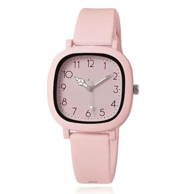 LGT Pastelroze quartz dameshorloge met siliconen band LGT Pastelroze quartz dameshorloge met siliconen band