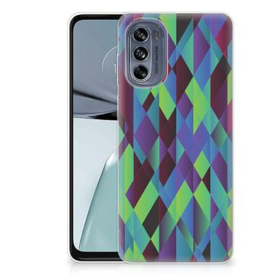 Motorola Moto G62 5G | TPU Hoesje | Abstract Green Blue