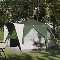 Huisje Tent met dak met opslag Groen en Wit 333 x 317 x 194 cm - thumbnail