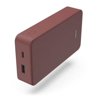 Hama Power Pack Colour 20 20000mAh 2 Uitgangen: USB-C USB-A Rood Hama Power Pack Colour 20 20000mAh 2 Uitgangen: USB-C USB-A Rood