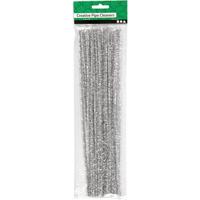 Creativ Company Chenille zilver 30cm, 50st. - thumbnail