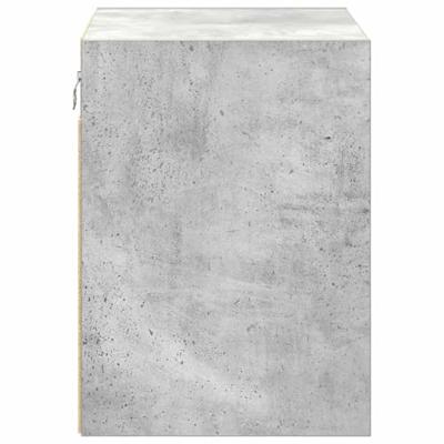 Garagewandkasten 2 st bewerkt hout betongrijs