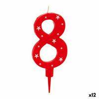 Kaars Verjaardag Cijfer 8 (12 Stuks) - thumbnail