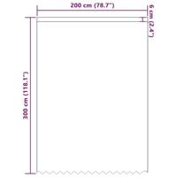 VidaXL Kantgordijn met gordijnen bloemen wit 300 x 200 cm polyester - thumbnail