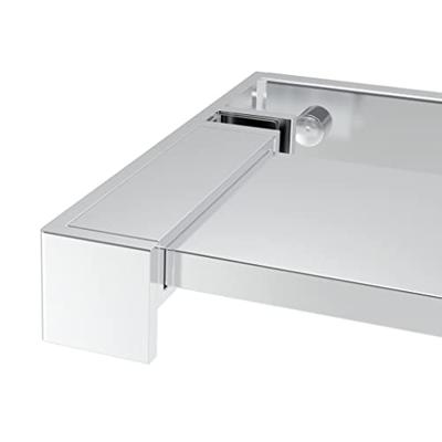 VidaXL Wandschap voor inloopdouchewand 80 cm aluminium chroomkleurig
