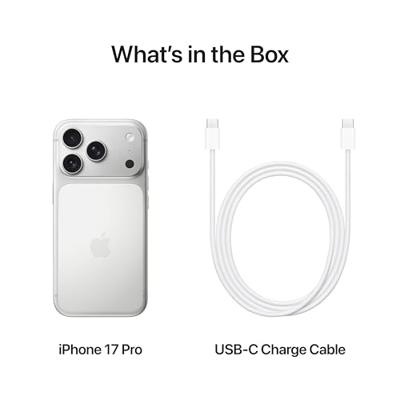 Apple iPhone 17 Pro 512 GB: 6,3‑inch display met ProMotion tot 120 Hz, A19 Pro-chip, baanbrekende batterijduur, Pro Fusion-camerasysteem, Center Stage-camera aan de voorkant; Zilver