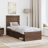 Bedframe Bruin Eiken 75 x 190 cm Massief grenenhout - thumbnail