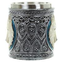 Decoratieve Witte Wolf Drinkbeker - thumbnail