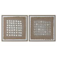 Schilderij Home ESPRIT Wit Beige Modern 60 x 3,8 x 60 cm (2 Stuks) - thumbnail
