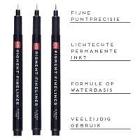 Talens • pigment fineliner set fijn, 3 stuks - thumbnail
