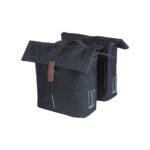 Basil city dubbele fietstas mik zwart - thumbnail