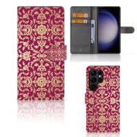 Wallet Case Samsung Galaxy S23 Ultra Barok Pink - thumbnail