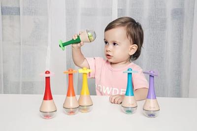 Classic World houten regenboog maracas